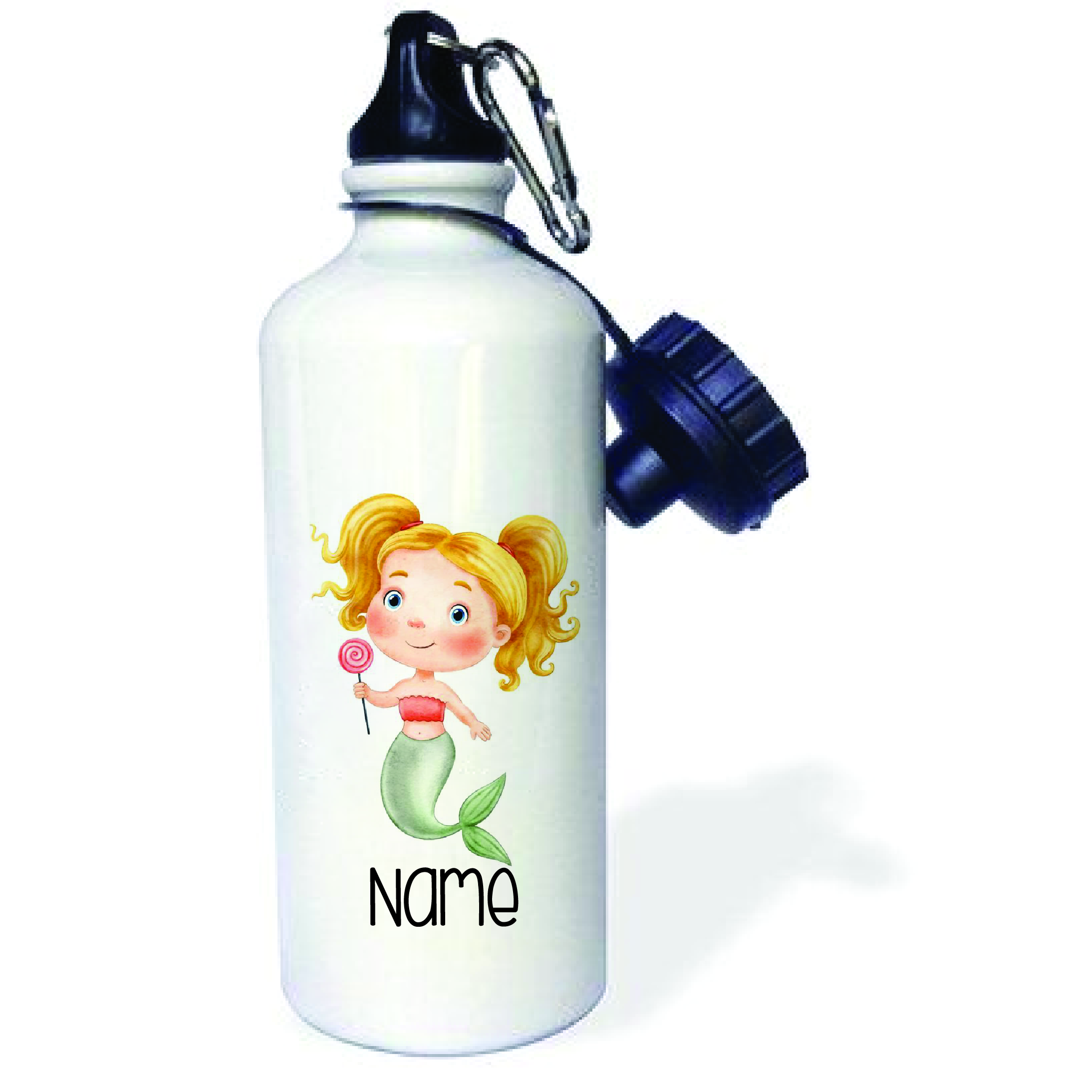 Personalised Little Mermaid Aluminum Water Bottle for Kids